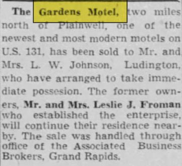 The Gardens Motel (Garden Motel) - Apr 26 1955 Article (newer photo)